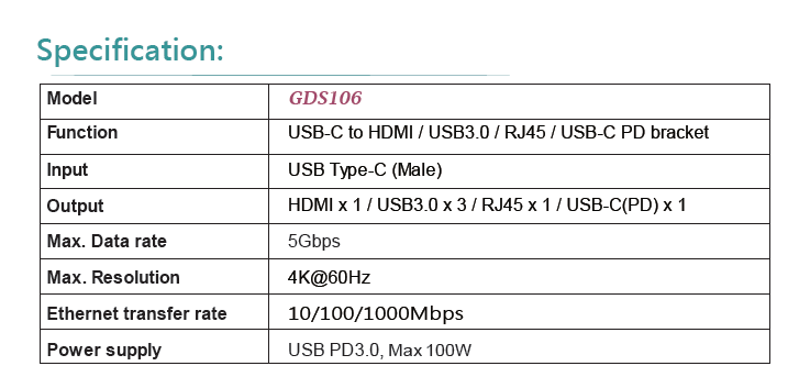 USB-C 6 in 1 Game Console Bracket Docking(图1)