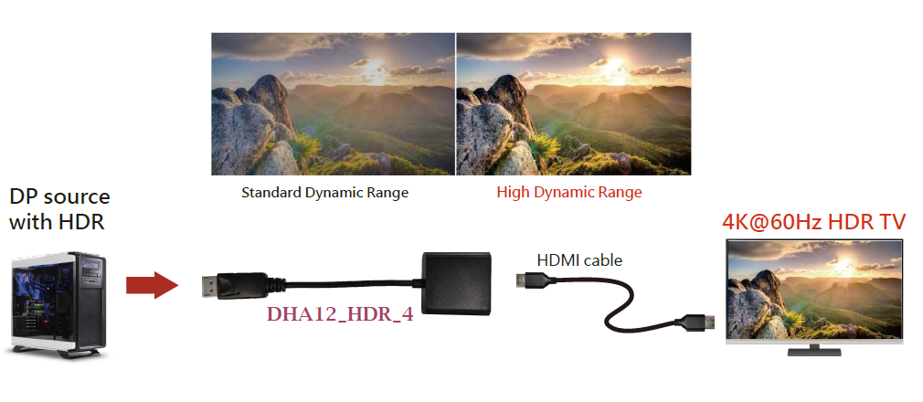 Display Port to HDMI Converter with HDR(图1)